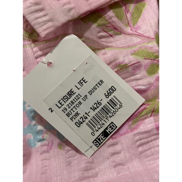 Vintage Y2K  Leisure Life Floral House Dress House Cottage Snap Button Size M - Picture 7 of 8